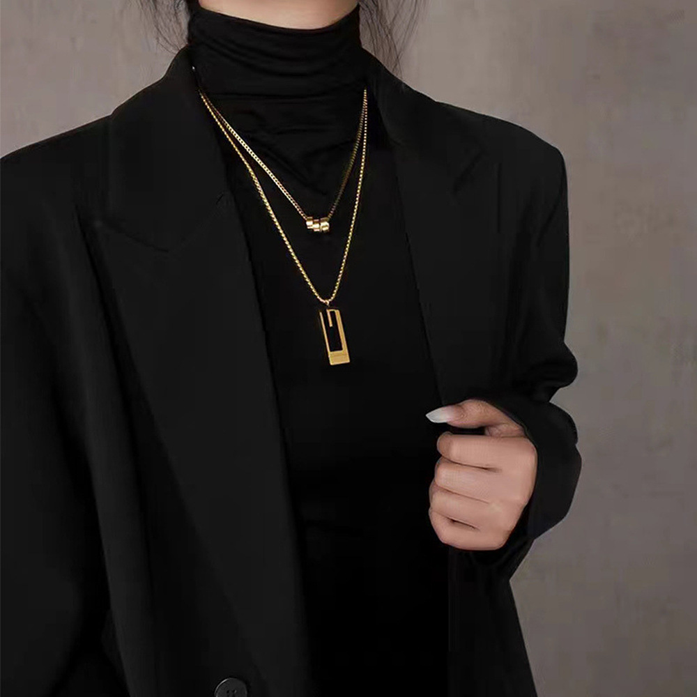 Elegant Rectangle Alloy Wholesale Sweater Chain display picture 1