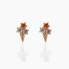 Cartoon brand zirconium, earrings, European style, suitable for import