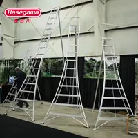 Садовая лестница Hasegawa 3 м для ухода за садом, сборки плодов и обрезки деревьев, алюминиевая трёхопорная лестница