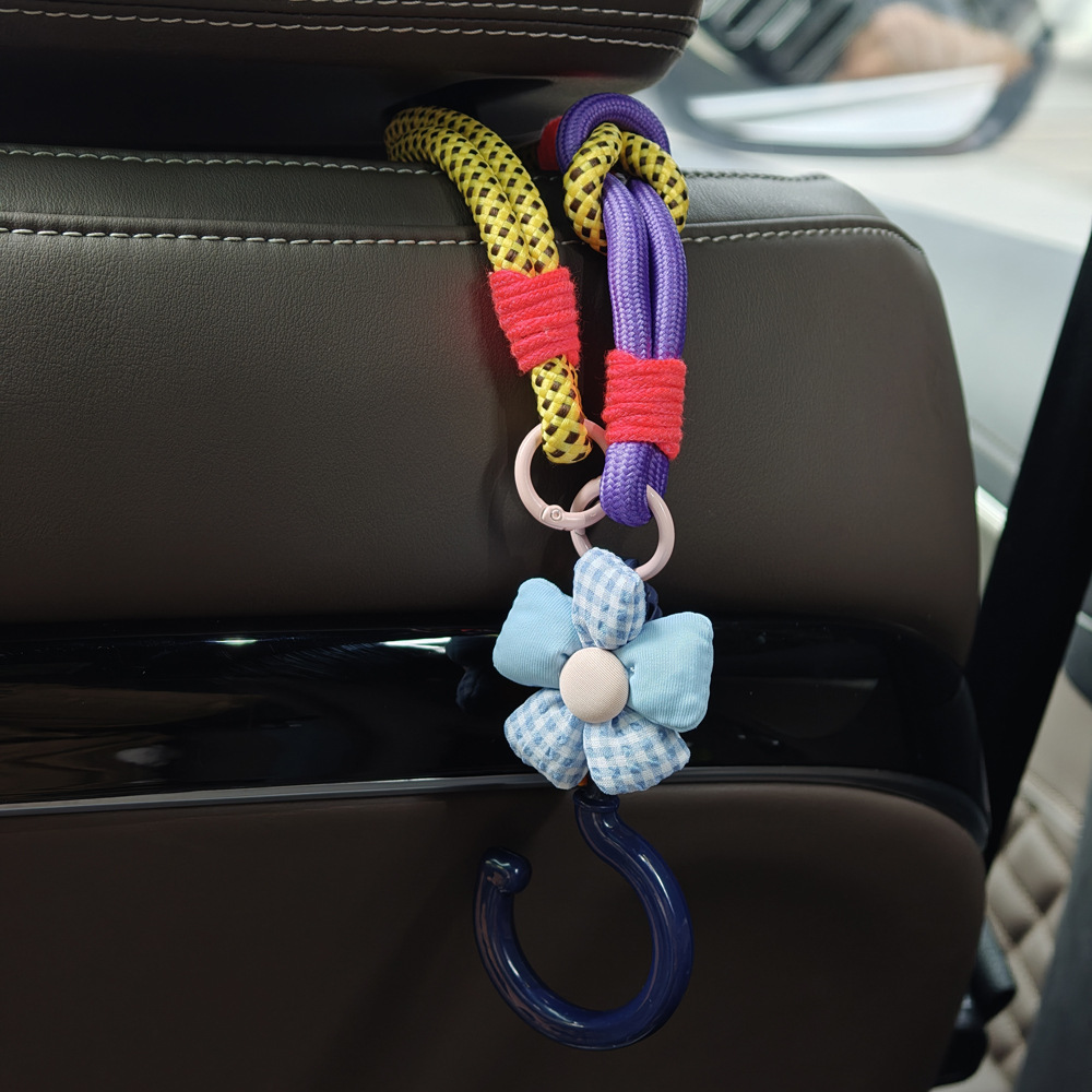 Cute Floral Car Seat Hooks, Front Passenger Seat Small Hooks, Rear Seat Storage Accessories