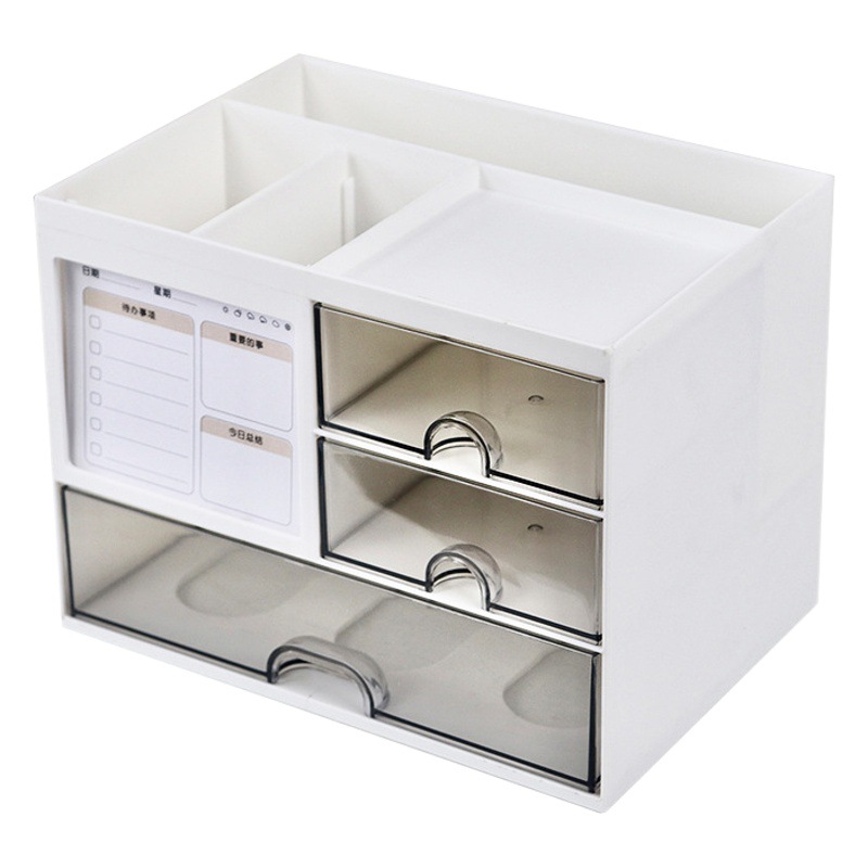 Nueva caja de almacenamiento cosméticos simple cajón transparente escritorio artículos diversos clasificación gran capacidad dormitorio