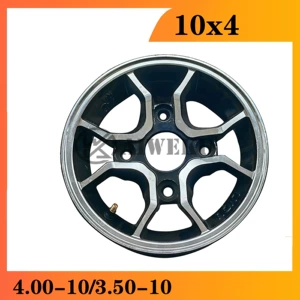Üçtəkərli Şin 10 Düym 10x4 Alüminium Təkər Elektrikli Avtomobil 3.50-10 4.00-10