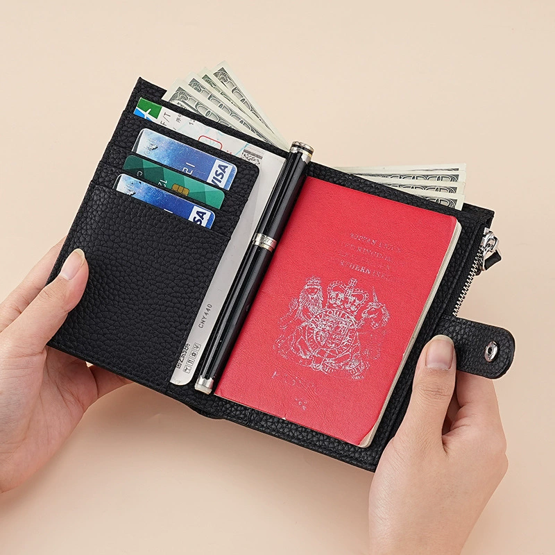 Кожаный чехол для паспорта с RFID многофункциональный
