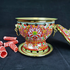 Enamel Single Hot Pot Self-Service Desktop Alcohol Hot Pot Home Use Single Alcohol Hot Pot Pure Copper Pot