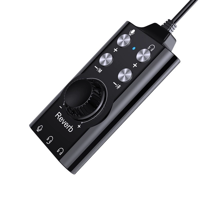 USB7.1 компьютерный усилитель голоса мужской на женский онлайн-игры запись в live режиме на мобильном телефоне и компьютере двойной вход Type-C звуковая карта