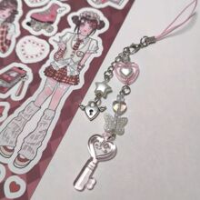 【粉花藤pink】手作串珠自制少女心简约ins手机链可爱咕本卡挂件