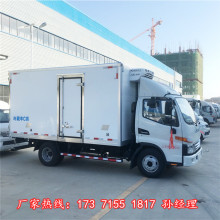江淮冷链物流厢式保温汽车 新款国六蓝牌柴油冷藏车 肉钩车多少钱