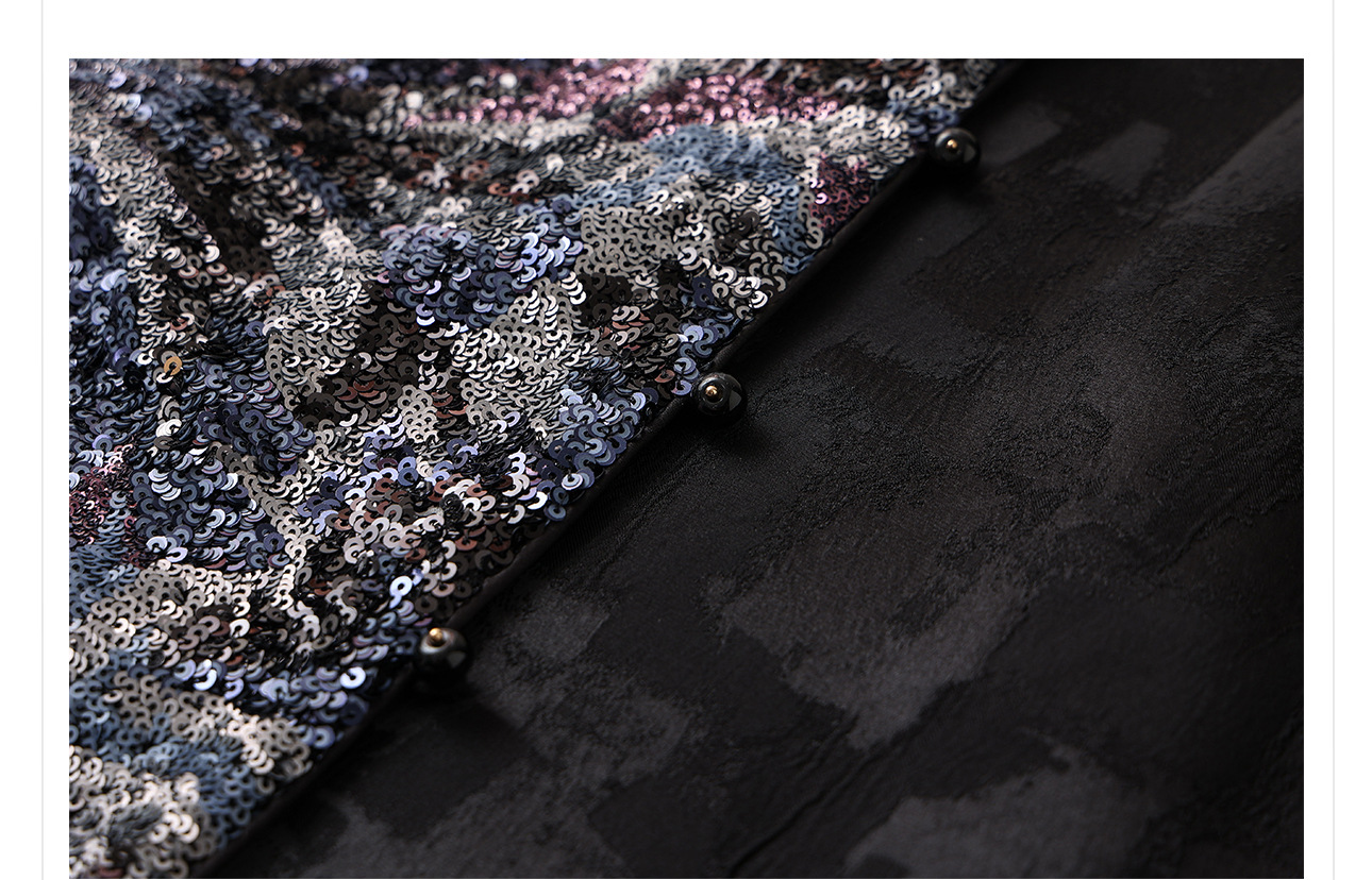 Áo vest nữ phong cách Trung Hoa mới 2026, thiết kế thêu sequin, chất rayon sang trọng — Đen, Màu huyền ảo, Xanh lam chi tiết 53