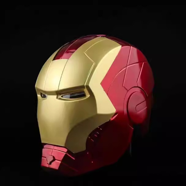 Celebridad de Internet transfronterizo luminoso Iron Man casco 1 \ 1 máscara puede abrir adultos niños modelo cosplay apoyos