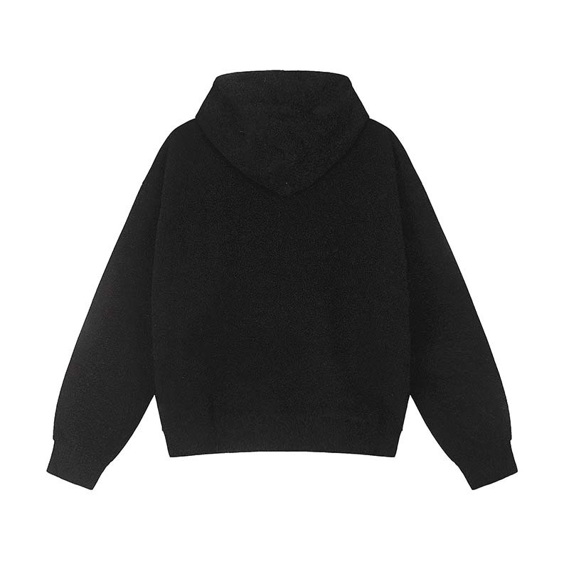 Herrenbekleidung Amerikanischer Trendy-Marken-Cartoon-Tierwelpe Jacquard-Pullover mit Kapuze für Männer und Frauen Street Loose Lazy Style Pullover_voghion.com