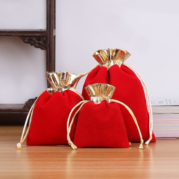 Bolsas de tela de terciopelo, bolsas de tela de terciopelo cerradas, joyas, bolsas de tela de terciopelo de alta calidad, cuerdas coreanas image 26