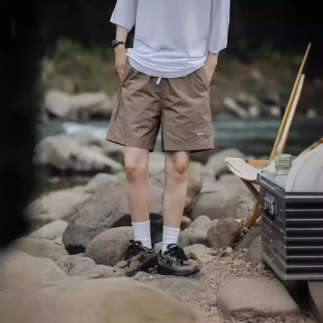 Summer Japanese travel solid color quick dry trousers