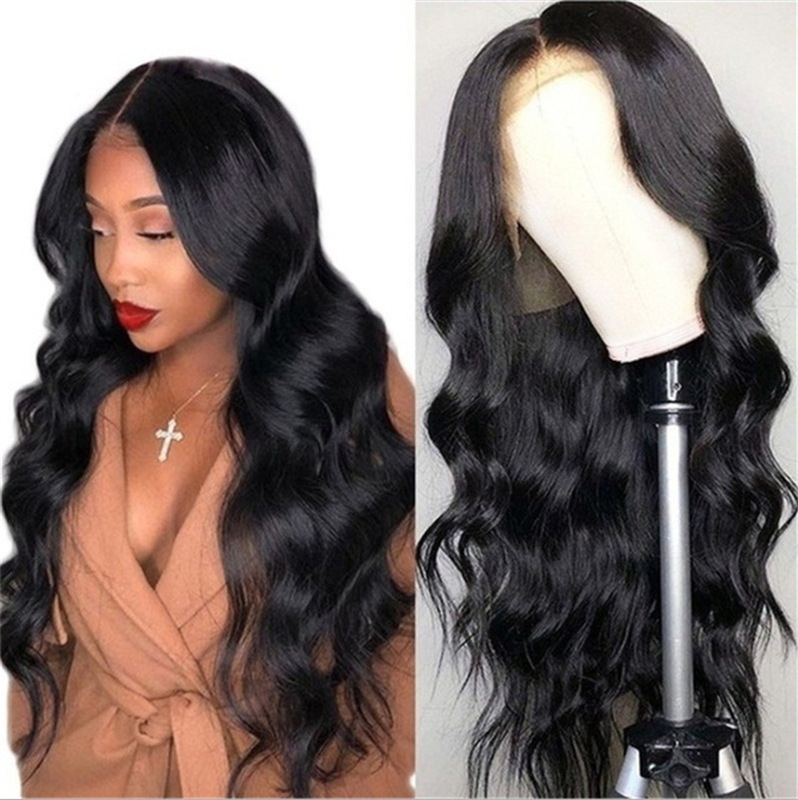 European and American Style Women's Long Curly Hair African Wig Black Big Wave Synthetic Hair Wig Overseas Shipping European and American Style Women's Long Curly Hair African Wig Black Big Wave Synthetic Hair Wig Overseas Shipping