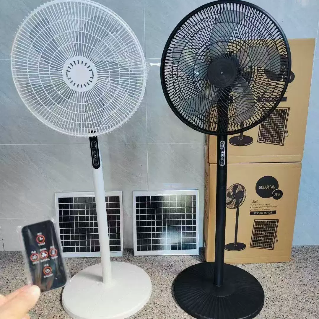 太阳能风扇英文出口电风扇落地扇出口跨境外贸专供产品源头厂家