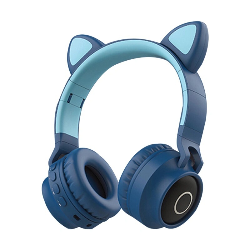 クロスボーダー爆型猫耳ネット赤発光bluetoothヘッドフォンヘッド装着式携帯電話無線折り畳み式カードヘッドセット|undefined