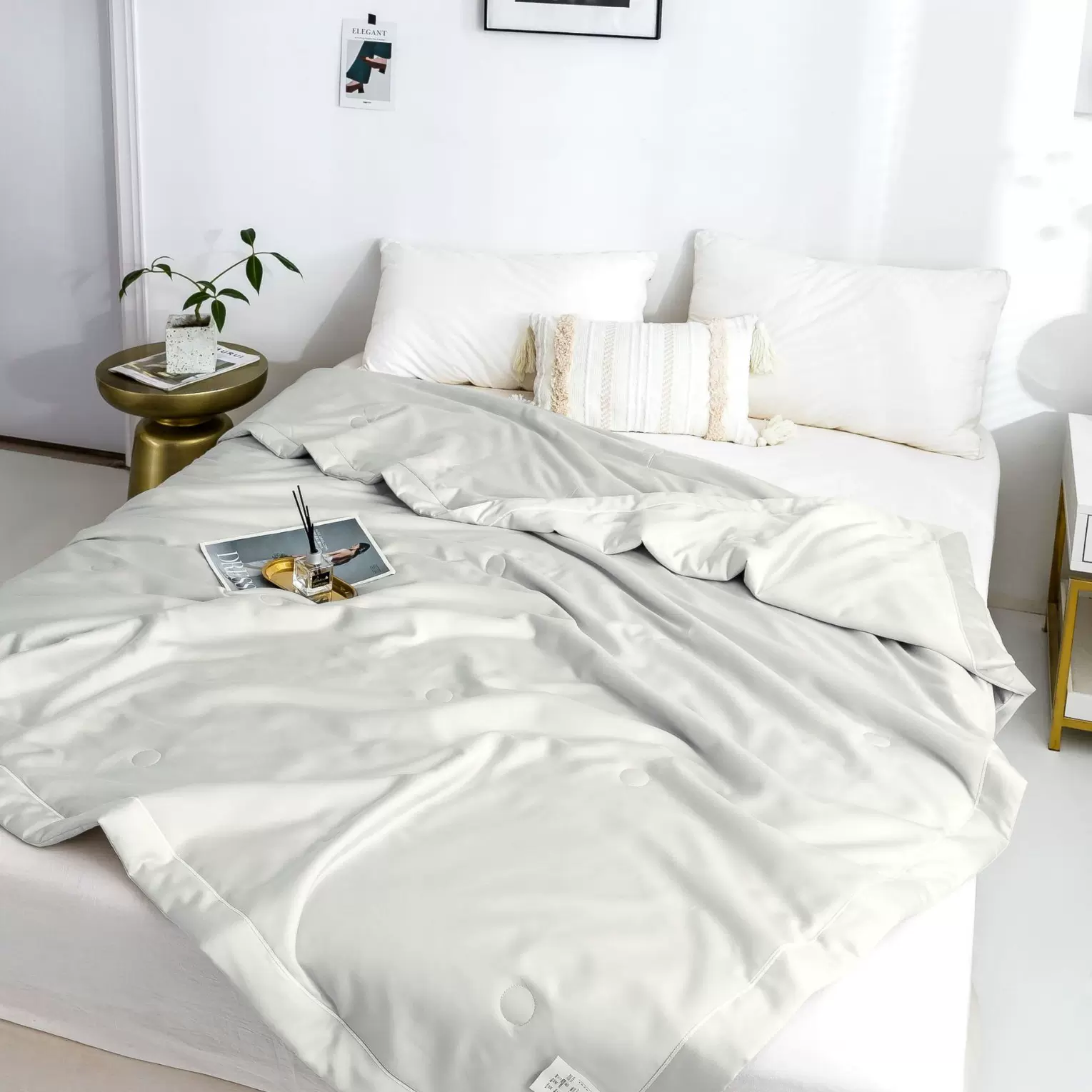 厂家批发夏季新款纯色莫代尔夏凉被子被芯薄款可水洗空调被可送礼