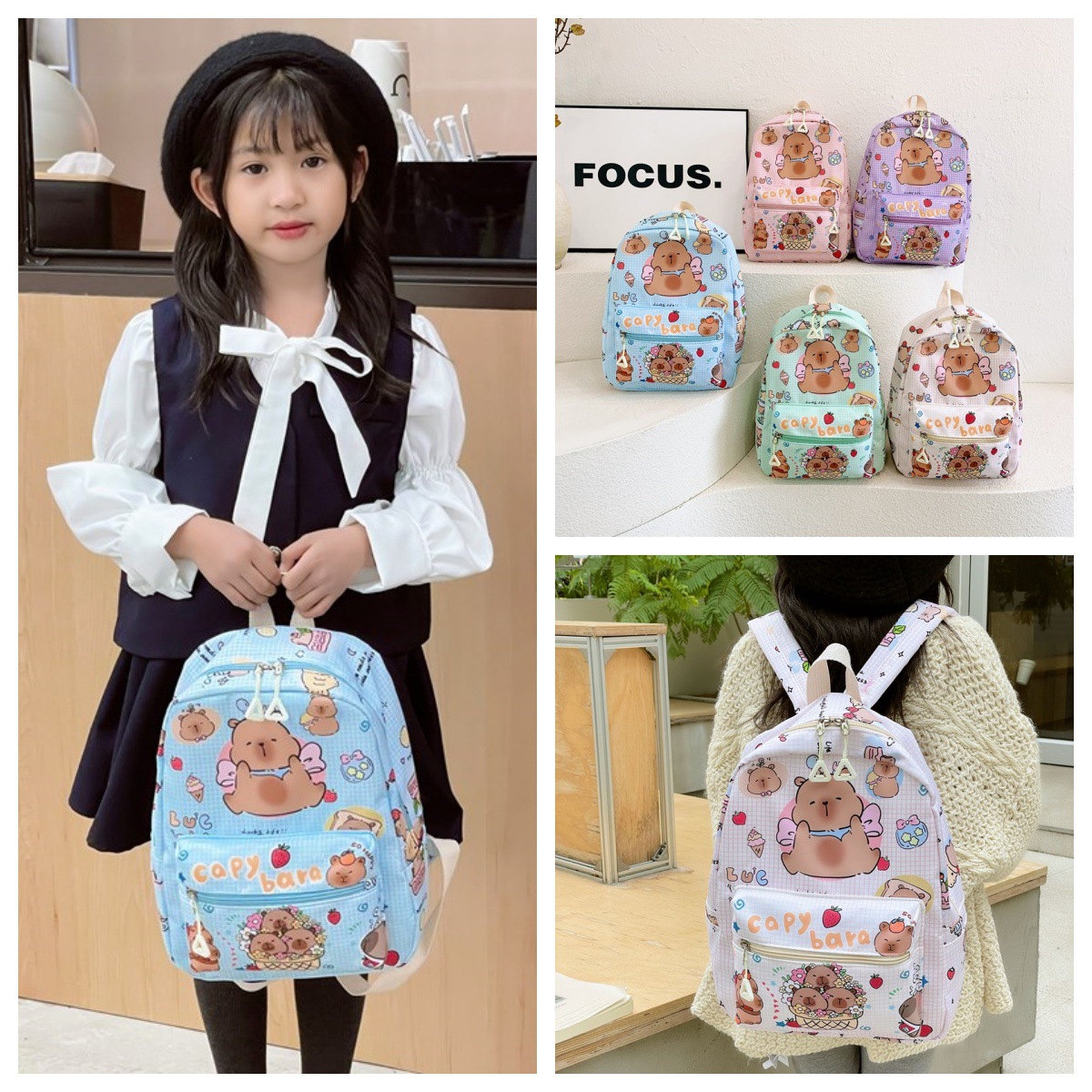 Ultra light cartoon backpack for early age