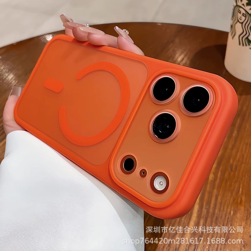 Lentes desmontables creativas para iPhone17promax succión de arena suave para teléfonos móviles de goma de manzana 14 anti-caída