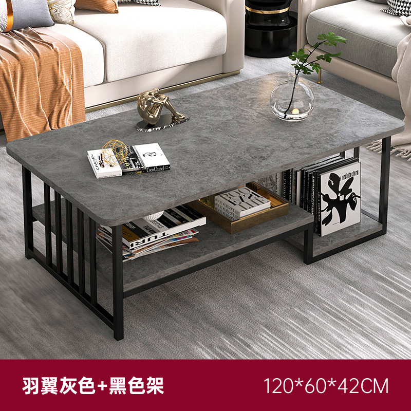 Mesa de café sala de estar piso pequeño apartamento casa moderna Luz de lujo Oficina mesa de té casa de alquiler minimalista mesa rectangular