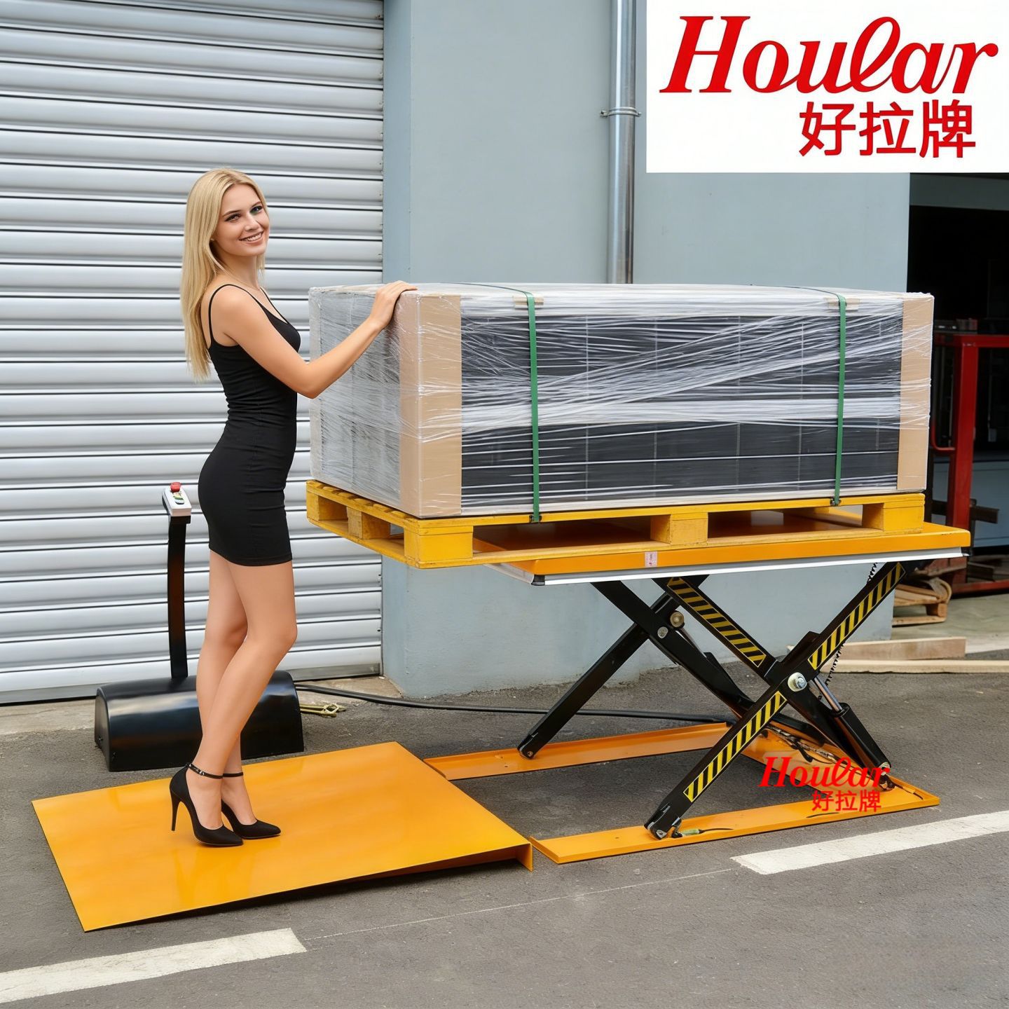 现货1/2吨低放型85mm电动升降平超低电动液压升降机固定式举升台