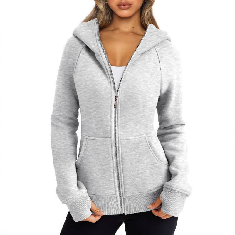 Women's Zipper Hoodie Fleece Jacket Oversized Sweatshirts Autumn Fashion Clothing Sweater Winter Clothing European and American Women's Zipper Hoodie Fleece Jacket Oversized Sweatshirts Autumn Fashion Clothing Sweater Winter Clothing European and American