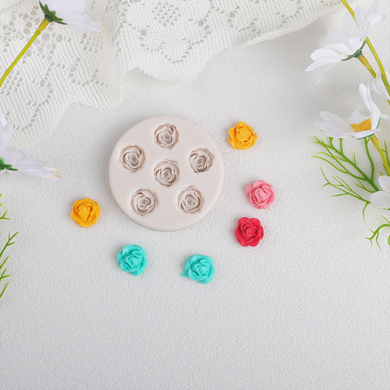 Rosas de hoja de silicona molde de cinta magnética mousse pastel de chocolate aromático decoración accesorios de goteo