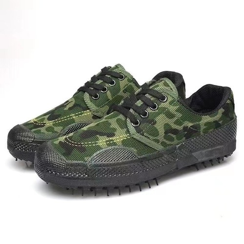 Rubber sole high and low help liberate wear-resistant construction site work breathable anti-slip labor insurance Anpa canvas eighty-seven single-layer shoes