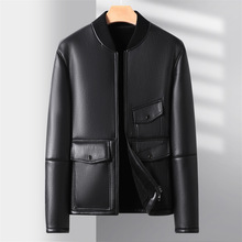 羊皮皮毛一体男士外套真皮夹克冬季新款皮大衣加厚保暖男上衣