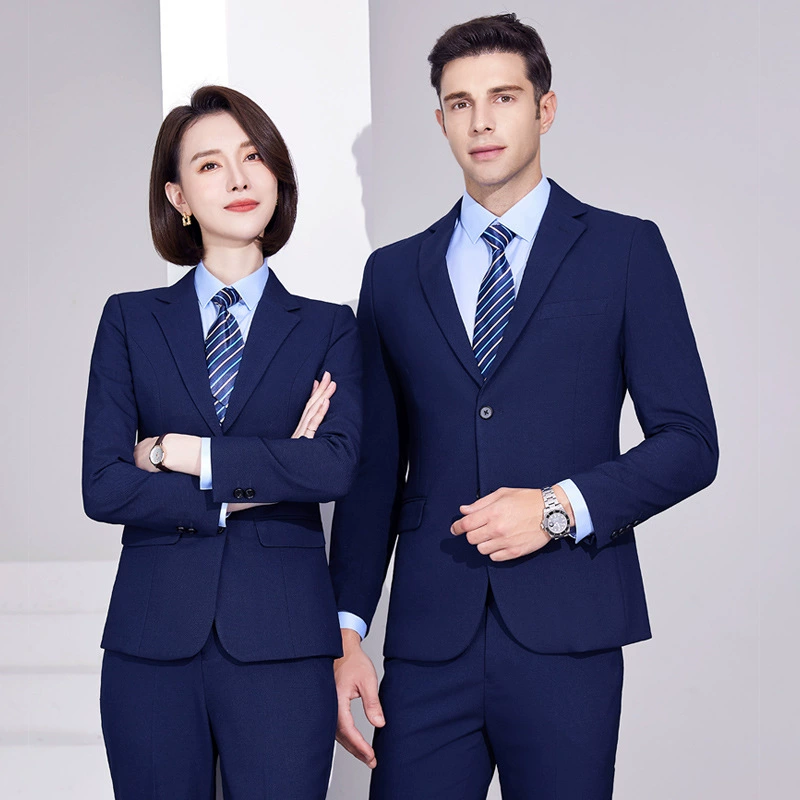 Высококачественный деловой черный костюм, рабочая одежда для мужчин и женщин с одинаковым профессиональным формальным костюмом 4S инструменты стойки продаж