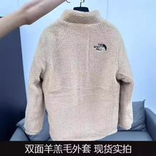 TNF羊羔绒双面穿保暖外套冬季男装立领棉袄 学生情侣宽松棉服夹克
