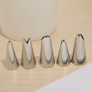 Cheap 5-piece leaf bow cream pastry nozzle suit 304 stainless steel pastry nozzle baking tool