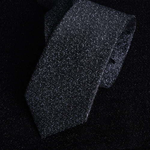 Tie men's professional business administrative zipper 7cm black stripe lazy easy-to-pull new style