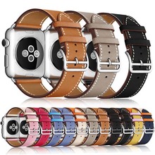 苹果真皮PU表带 iWatch表带 时尚款爱马仕表带适用苹果手表表带