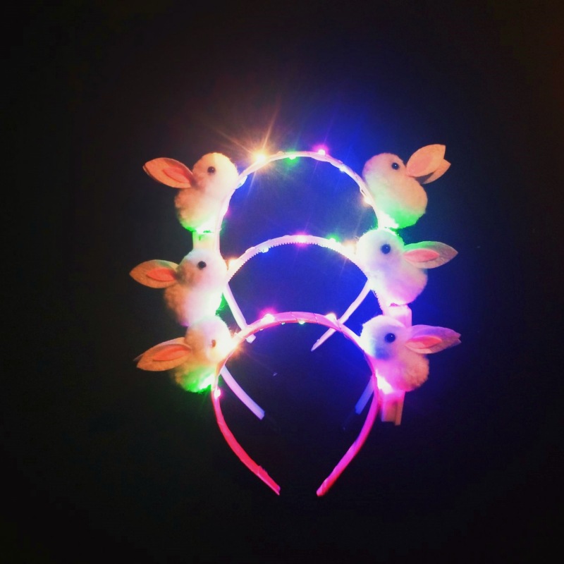 Nuevos niños luminosos, dulces y encantadores, diademas de flores de simulación transfronterizas europeas y americanas, venta caliente de puestos cuadrados de conciertos