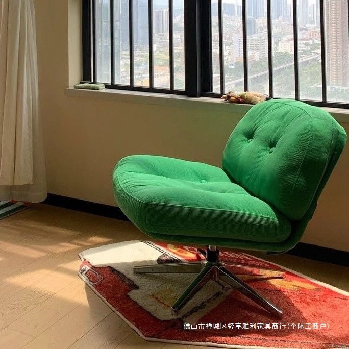 懒人小沙发椅杜威林格休闲椅可旋转客厅小户型设计师中古单人椅|undefined