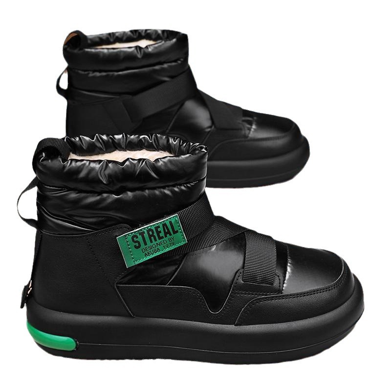 Heren winter sneeuwlaarzen met pluche en dikke anti-koude katoen Northeast outdoor warme hoge top board sh, dons brood_voghion.com