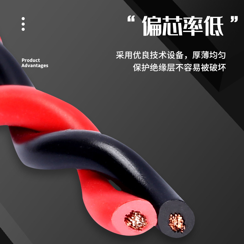 銅芯家庭用花線電線RVS電線工事2芯消防線ツイストペアZCランプ線1.0/1.5/2.|undefined