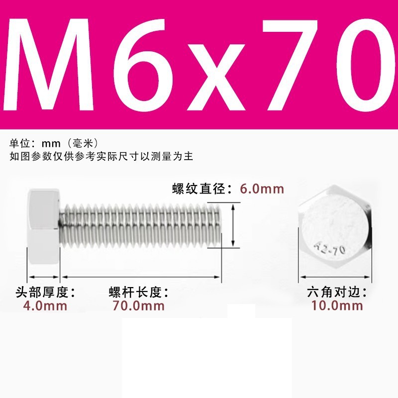 【六角ねじ】304ステンレス外六角ねじ全ねじ六角ねじ六角ねじボルト|undefined