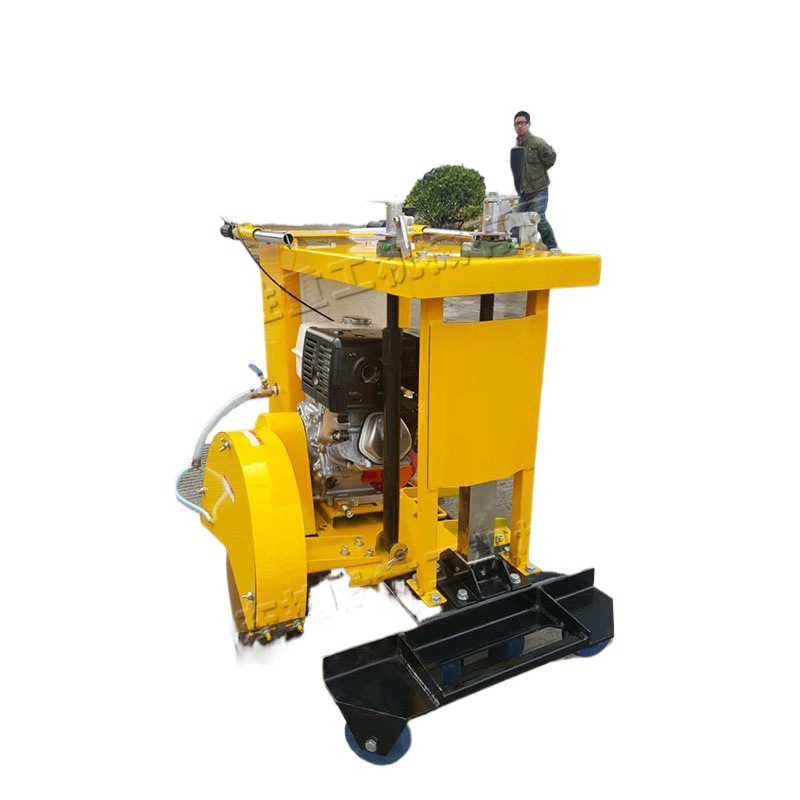 Máquina de corte de la cubierta de boca empuje de la mano redonda cubierta de boca máquina de ranurado pavimento de asfalto circular dañada máquina de corte de la cubierta de la boca