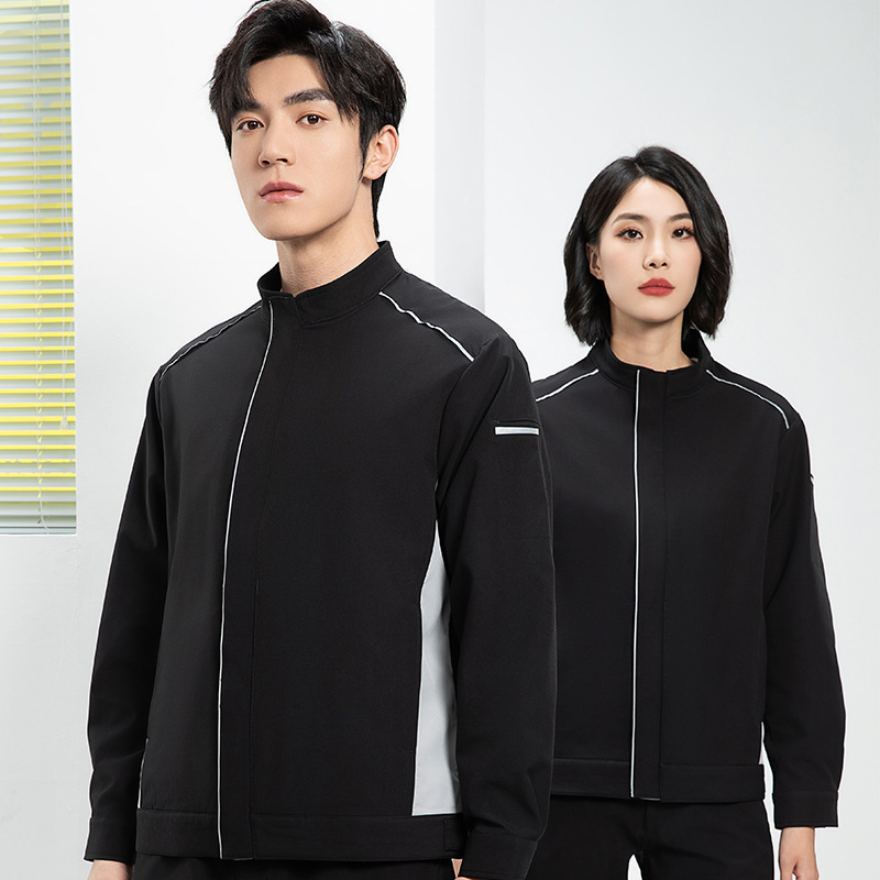 Customized Spring and Autumn Long-Sleeved Auto Repair Workwear, Waterproof Stand-Up Collar Work Clothes, Electronic Factory Workshop Labor Protection Clothing, Workwear Jackets Customized Spring and Autumn Long-Sleeved Auto Repair Workwear, Waterproof Stand-Up Collar Work Clothes, Electronic Factory Workshop Labor Protection Clothing, Workwear Jackets