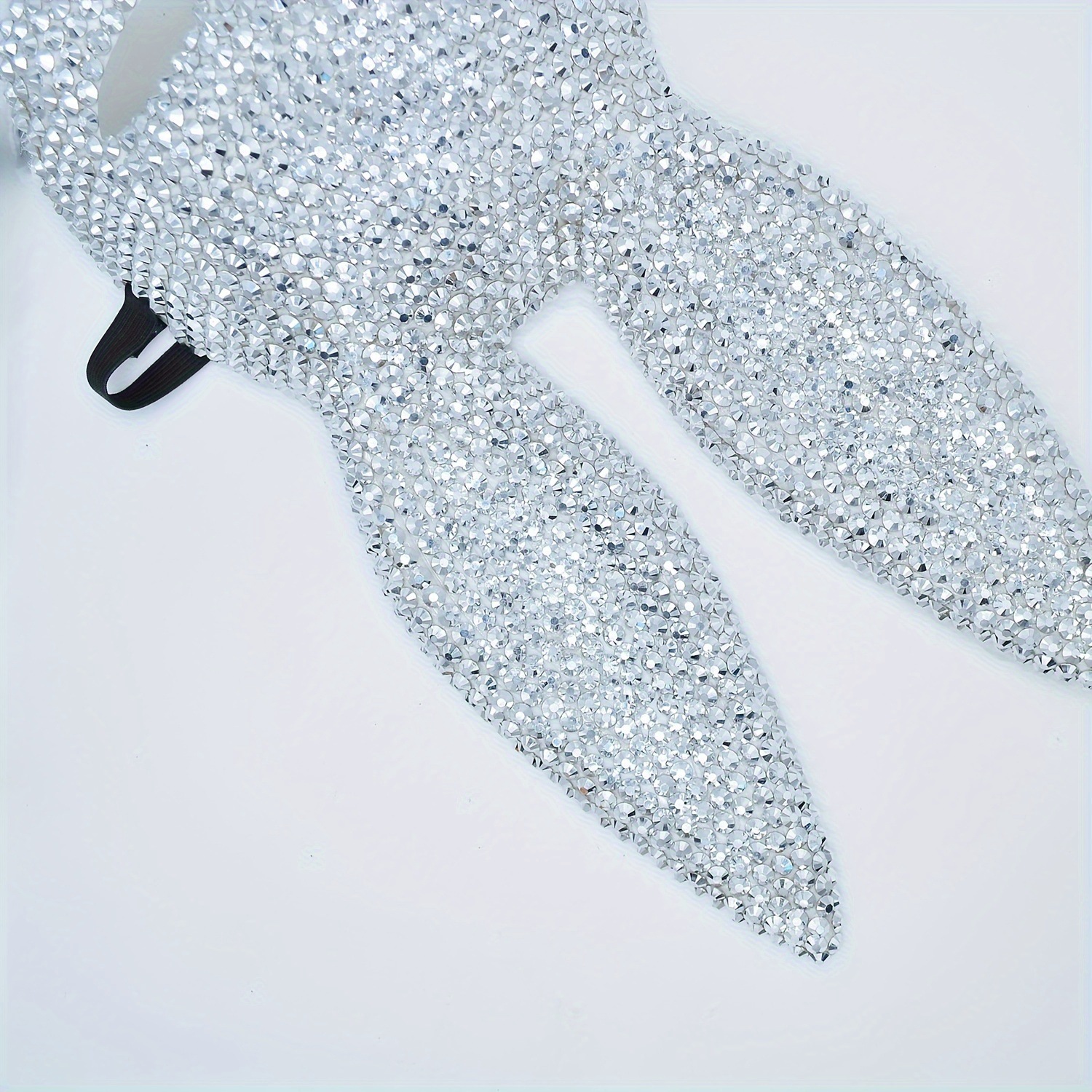 Glittering Rabbit Ear Mask-1PC Flashing Rhinestone Makeup