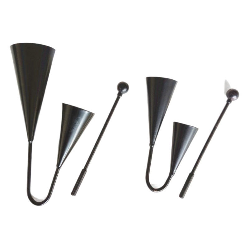Spot Orff Musical Instrument Metal Double Horn Double Head Bull Bell High and Low Metal Barrel Wholesale