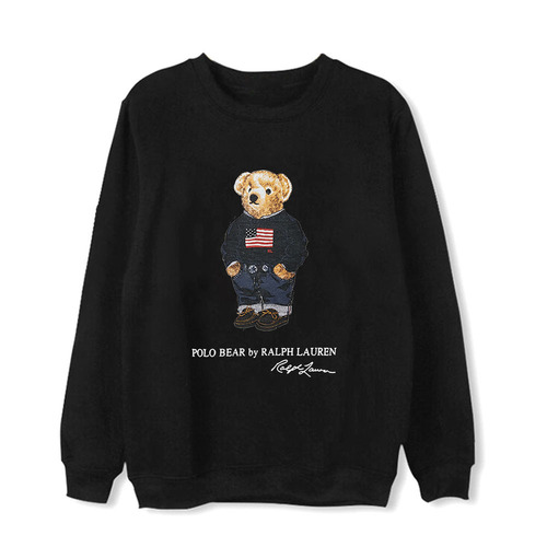 TWICE Nayeon Airport Edition Crew Neck Sweatshirt Matching Outfit Cute Teddy Bear Long Sleeve Top with Fleece Autumn/Winter Trend