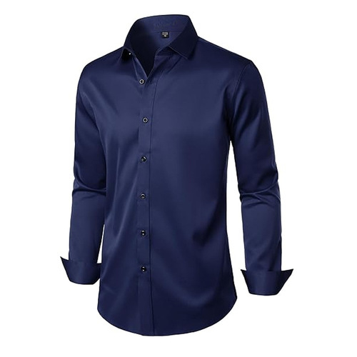 Long-sleeve shirt for men, black, slim fit, business formal, solid color, men's clothing, office wear, white, 10 cm collar