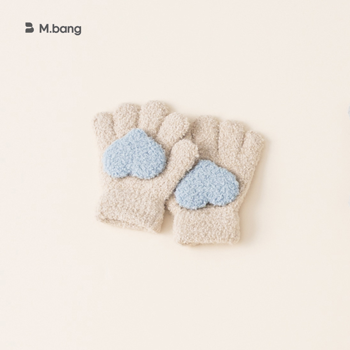 Yoobao ropa infantil guantes de niñas amor guantes de lana otoño y invierno nuevo bebé dulce guantes de punto de cinco dedos