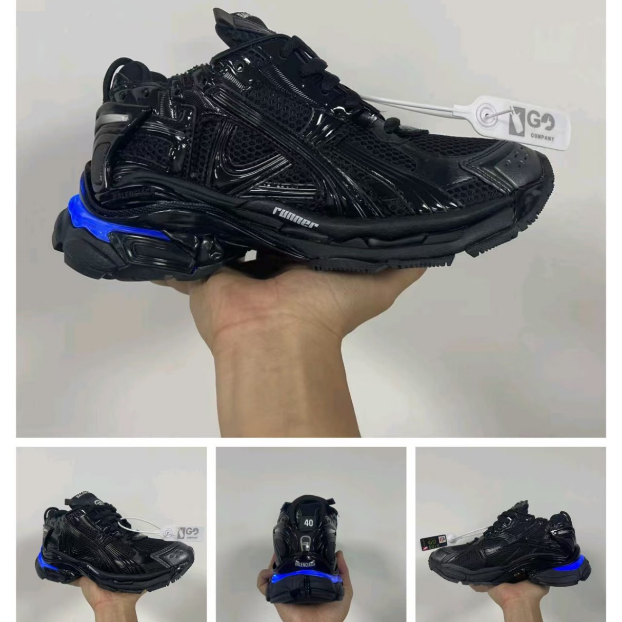 Paris Seventh-Generation Half-Light Shoes Runner7.5 Men's and Women's Led Dad Shoes Height-Increasing Trendy Sports Sneakers, Wholesale Starting from 1 Piece