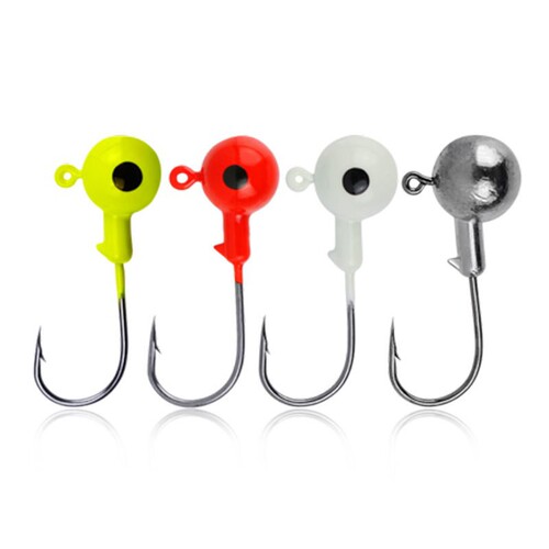 Factory original color lead head hook enhanced version of Luya soft insect anti-hanging bottom nude color enhanced color luminous wholesale red