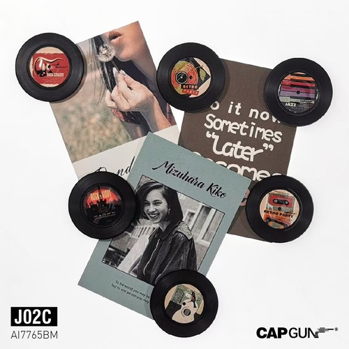 NFC fridge magnet adhesive music CD small gift retro vinyl record concert merchandise mini coaster