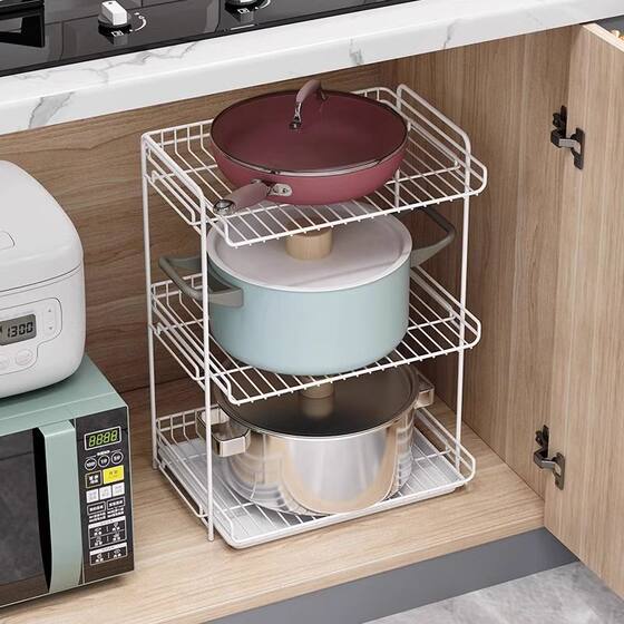 Kitchen Storage Rack Table Storage Shelf Household Artifact Desktop Multi-layer Cabinet Layered Partition Dishes Placement Rack