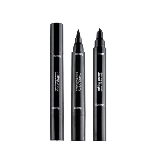 MK big eyes thick black double-ended eye makeup pen seal liquid eyeliner pen waterproof and sweat-proof without smudging